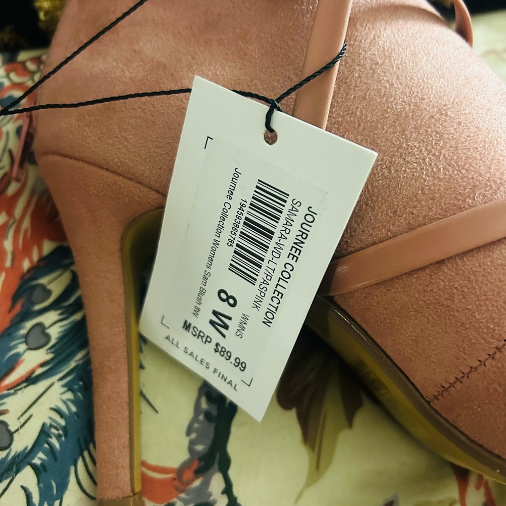 Journee Collection Strappy Pink Heels